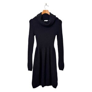 VINCE Black Wool Sweater Dress